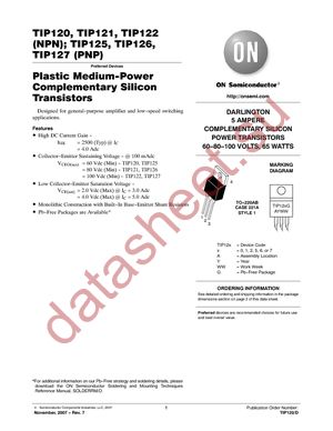 TIP120G datasheet  